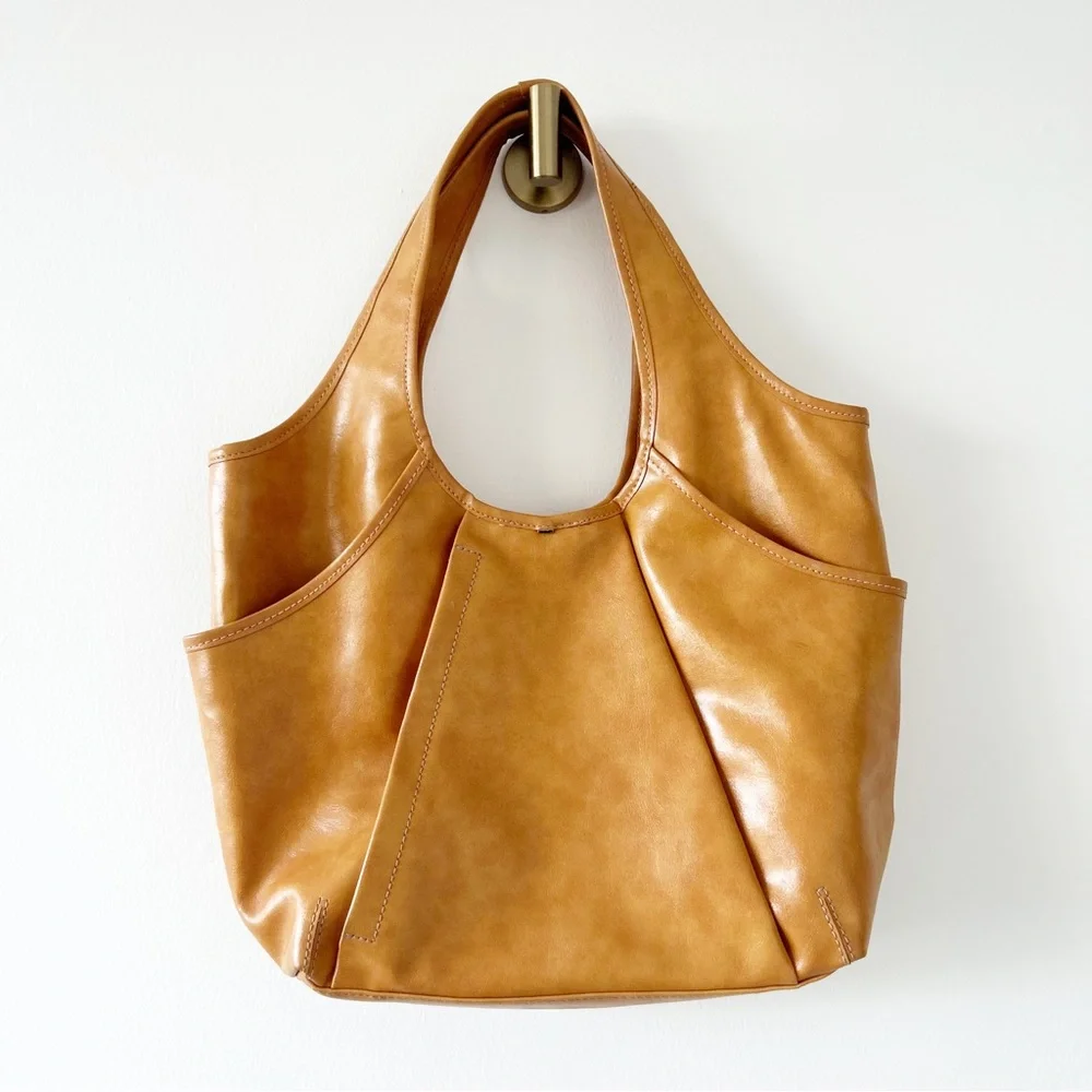 Vintage Nine West Leather Tan Shoulder Bag